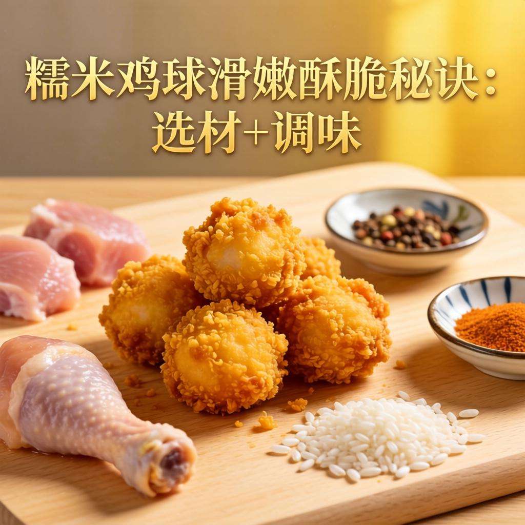 糯米鸡球滑嫩酥脆秘诀：选材+调味+炸制全解析-哉互尼烹饪网