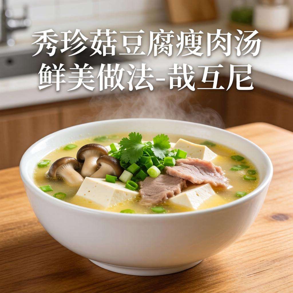 秀珍菇豆腐瘦肉汤鲜美做法-哉互尼烹饪网