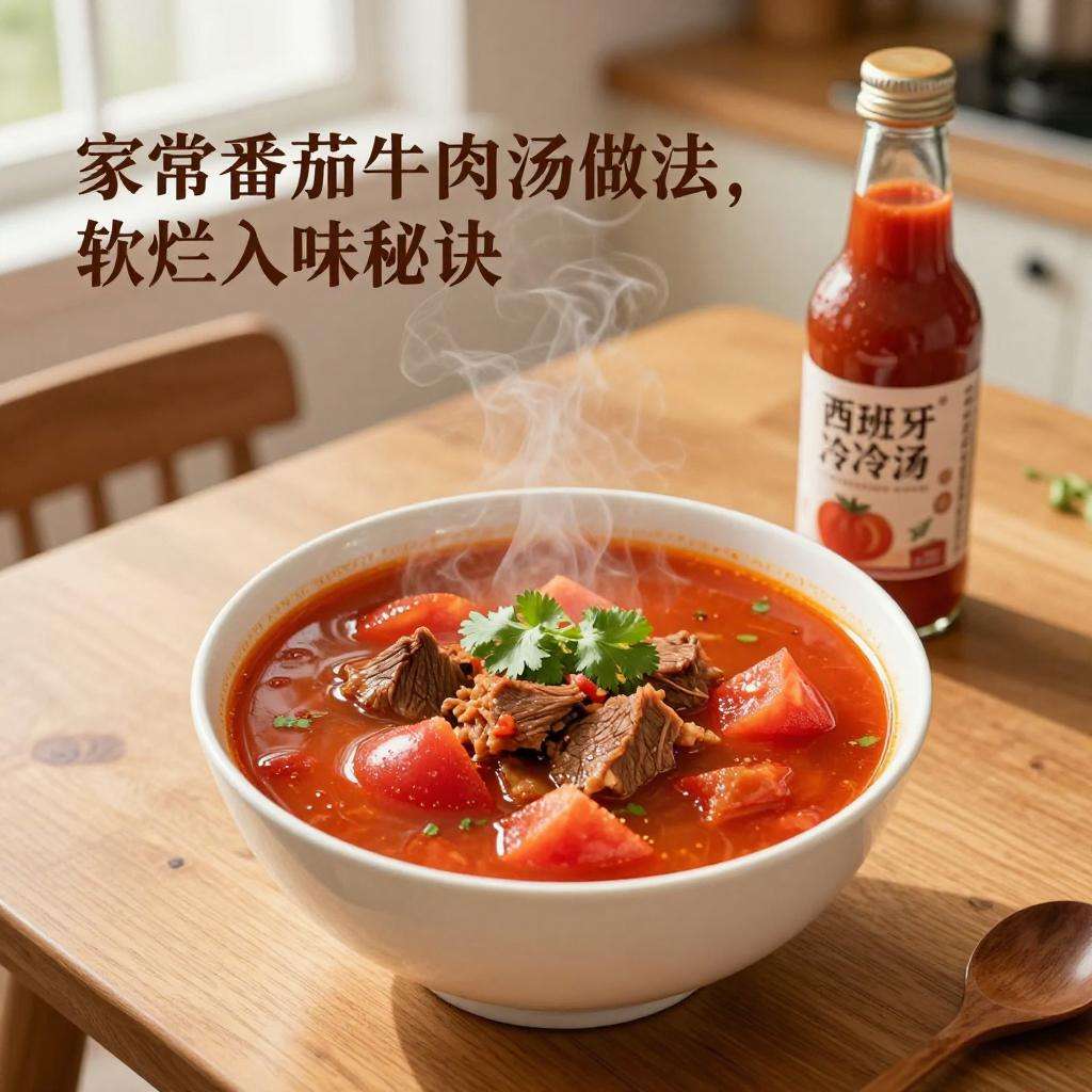 家常番茄牛肉汤做法，软烂入味秘诀全靠这瓶冷汤-哉互尼烹饪网