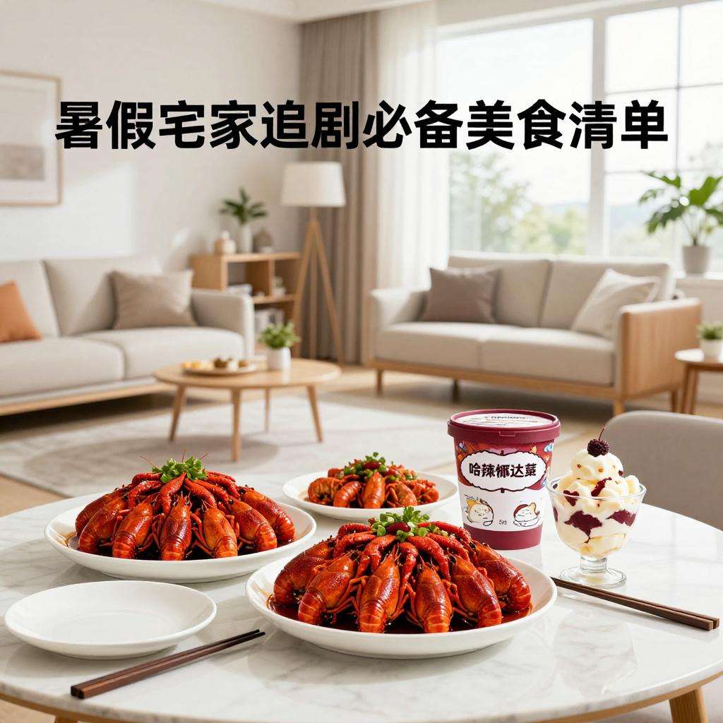 暑假宅家追剧必备美食清单，麻辣小龙虾配哈根达斯畅享夏日-哉互尼烹饪网