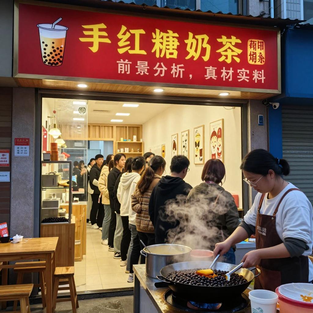 手作红糖奶茶店加盟前景分析，真材实料打造健康茶饮新趋势-哉互尼烹饪网