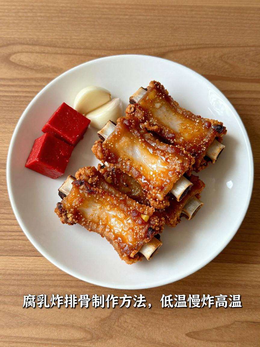 腐乳炸排骨制作方法，低温慢炸高温逼油口感酥香-哉互尼烹饪网