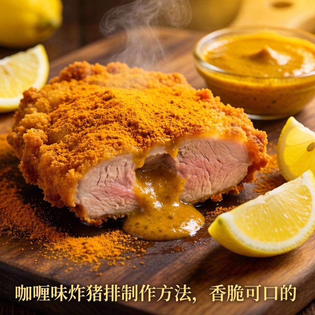 咖喱味炸猪排制作方法，香脆可口的家庭美食-哉互尼烹饪网