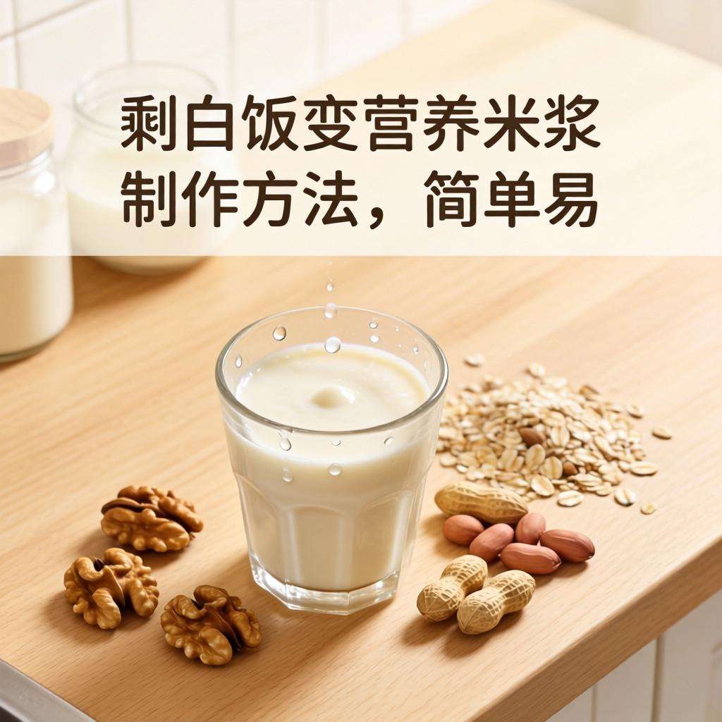 剩白饭变营养米浆制作方法，简单易做健康饮品-云溯流哉互尼烹饪网