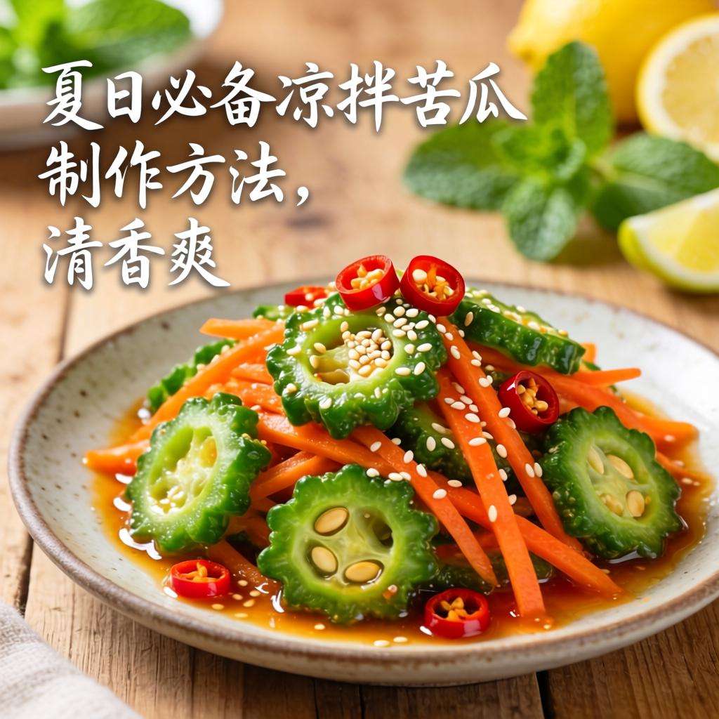 夏日必备凉拌苦瓜制作方法，清香爽脆解暑降火美食-哉互尼烹饪网