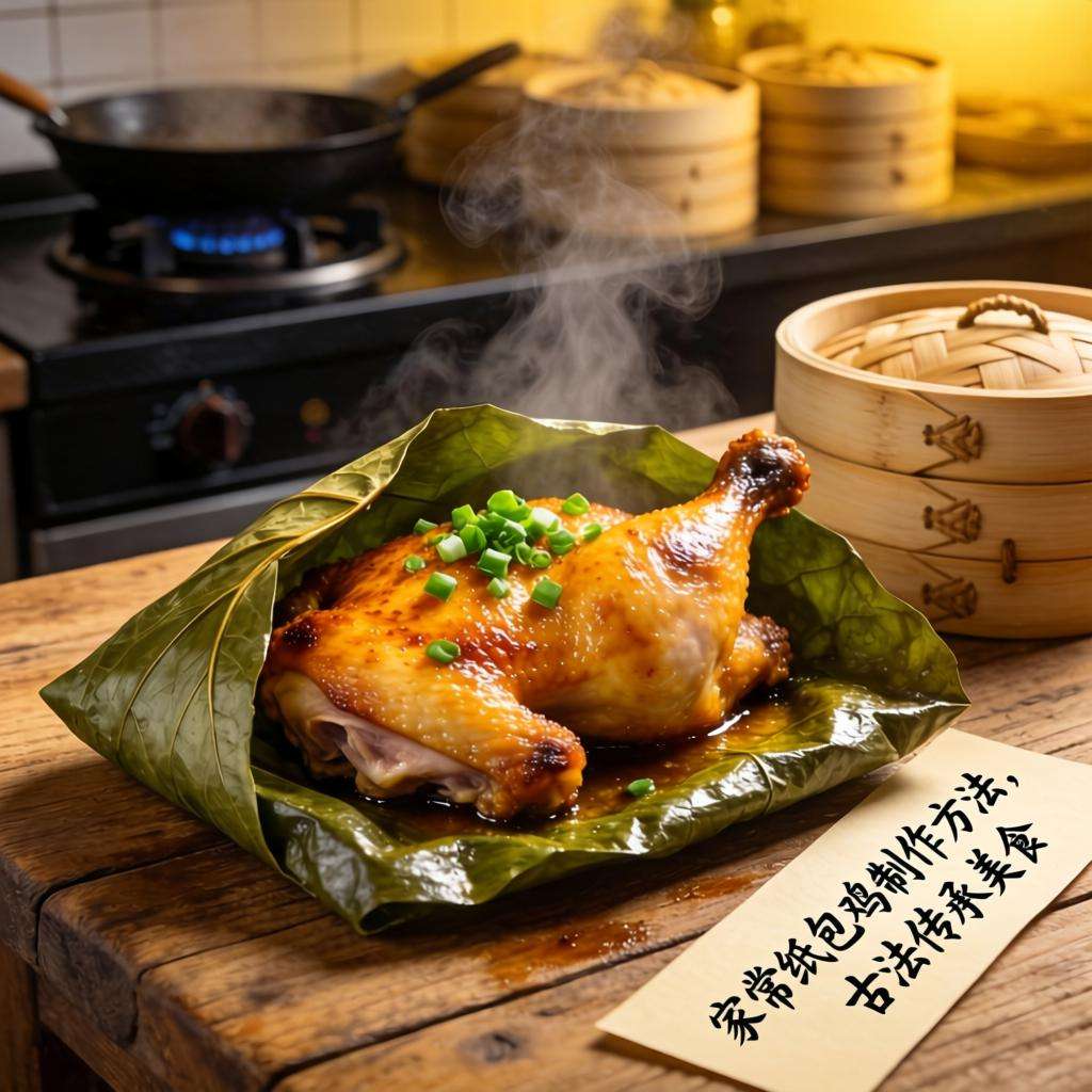 家常纸包鸡制作方法，古法传承美食工艺详解-云溯流哉互尼烹饪网