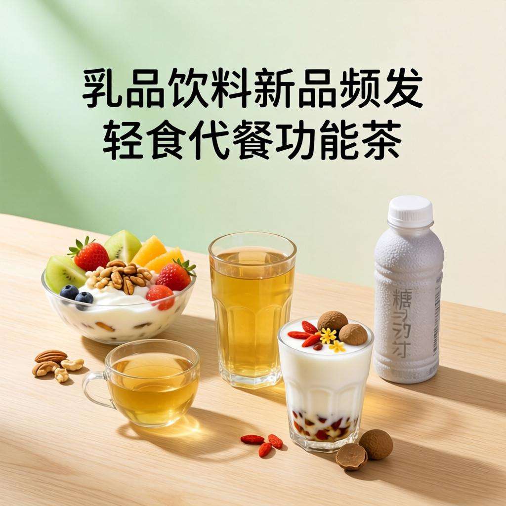 乳品饮料新品频发 轻食代餐功能茶饮成增长新引擎