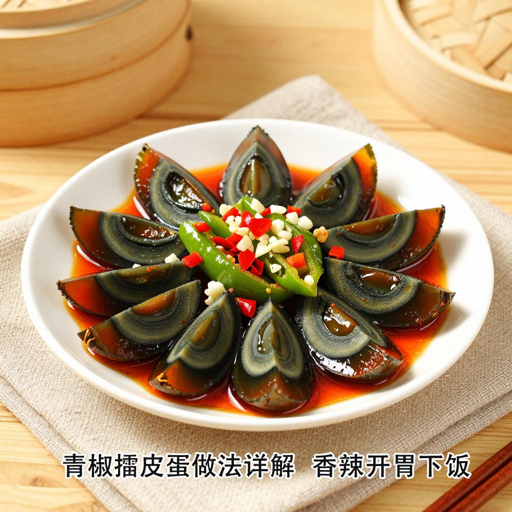青椒擂皮蛋做法详解 香辣开胃下饭菜制作攻略