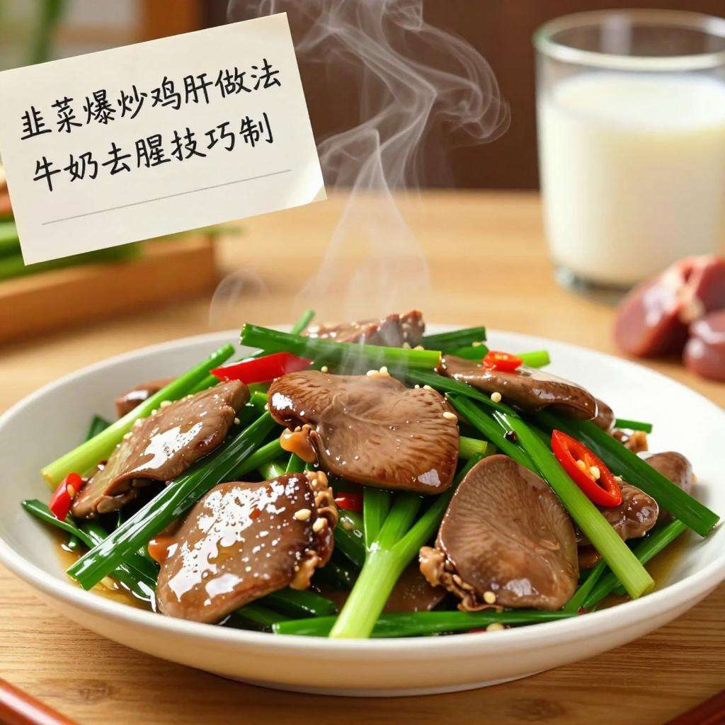 韭菜爆炒鸡肝做法 牛奶去腥技巧制作软嫩下饭菜