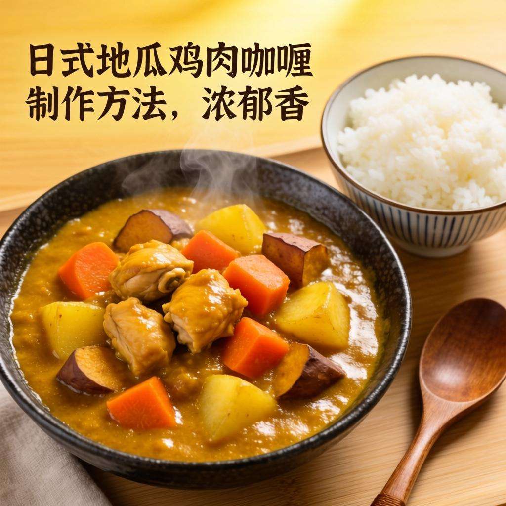 日式地瓜鸡肉咖喱制作方法，浓郁香甜的家常料理