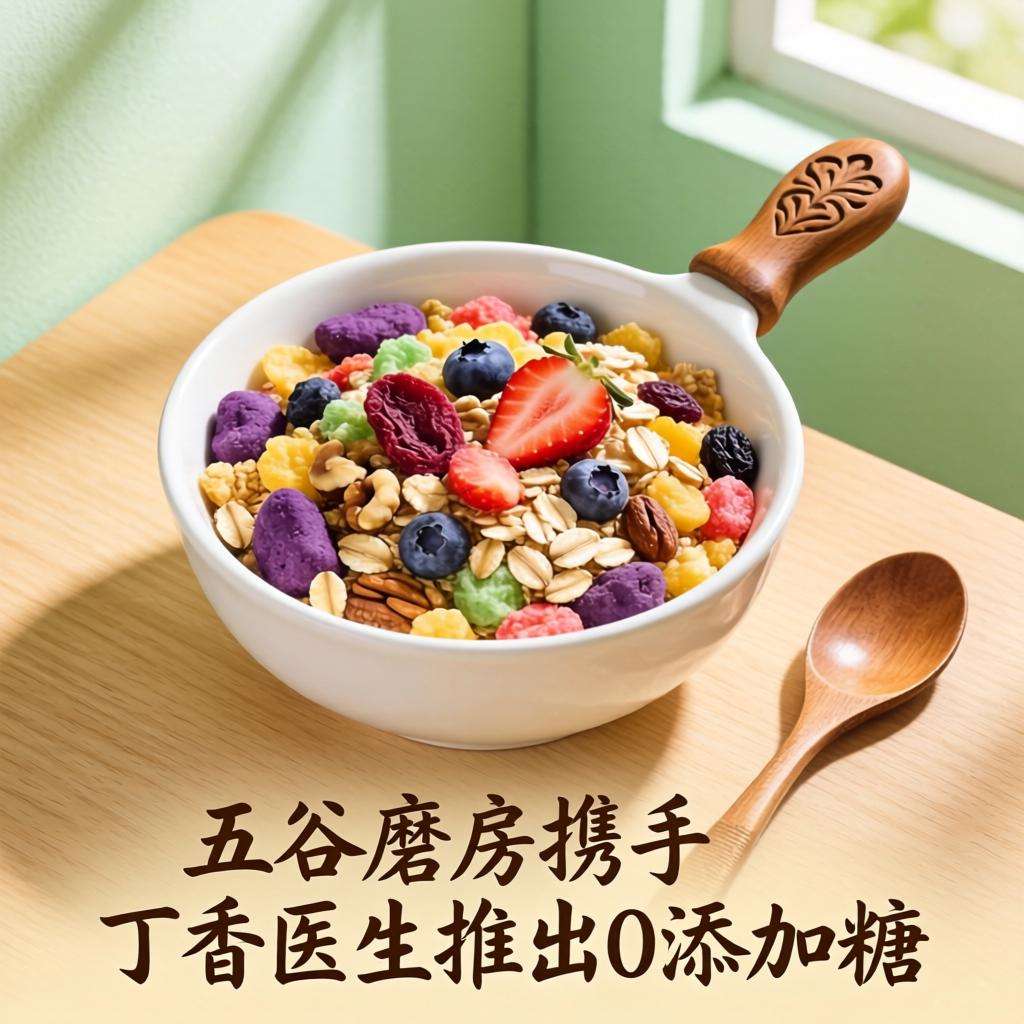 五谷磨房携手丁香医生推出0添加糖高端麦片品牌吃个彩虹