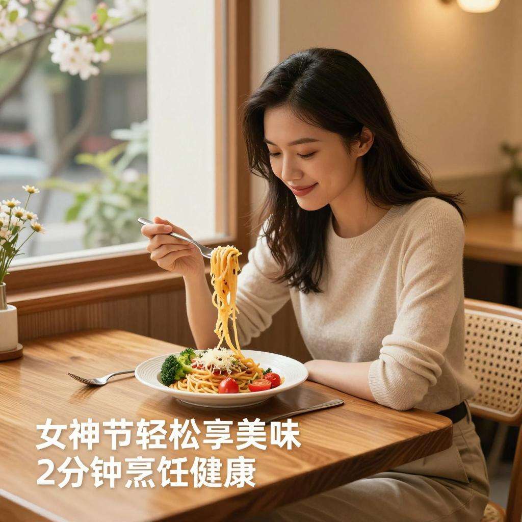 女神节轻松享美味 2分钟烹饪健康意面-哉互尼烹饪网第一张图