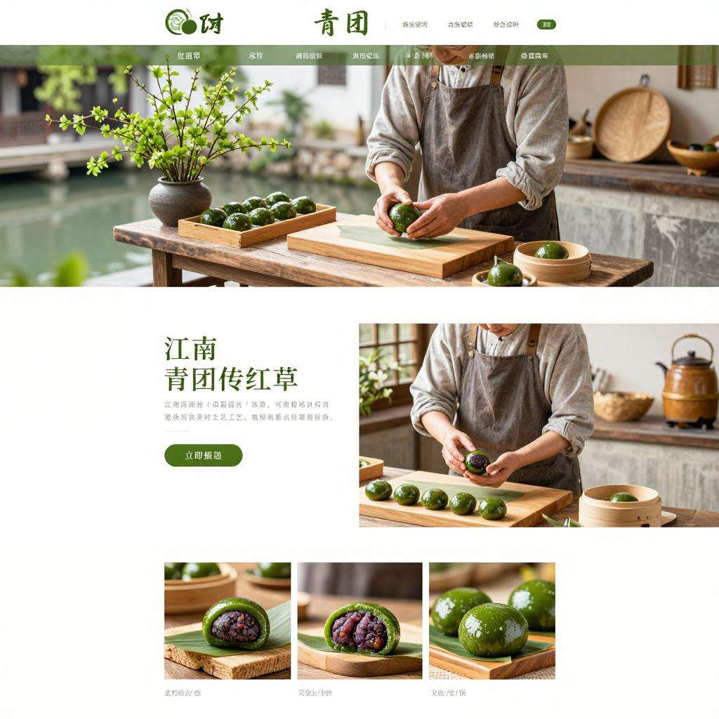 江南青团传统工艺与春季节令美味传承-哉互尼烹饪网