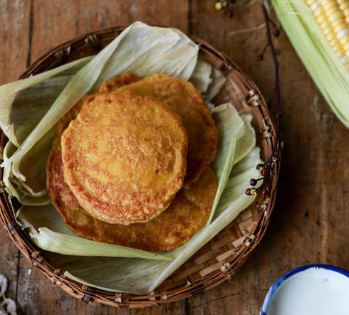 煎的玉米粑粑