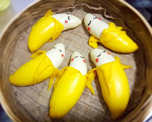 创意香蕉宝宝馒头制作教程