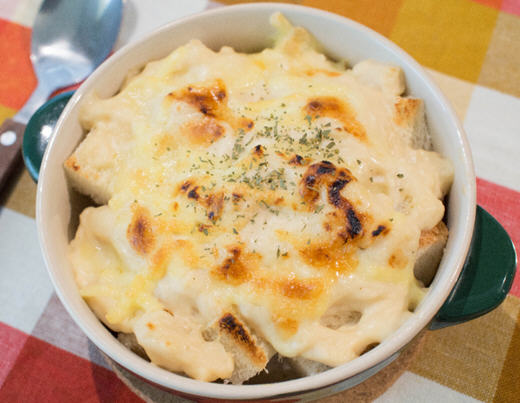 简易奶油焗烤面包做法