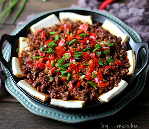 剁椒肉末蒸豆腐烤箱版 剁椒肉末蒸豆腐烤箱版