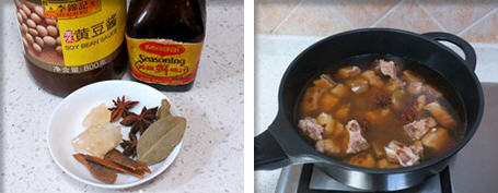 豆角排骨焖卷子