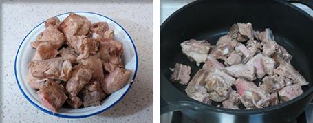 豆角排骨焖卷子