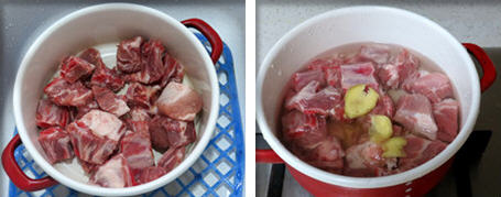 豆角排骨焖卷子