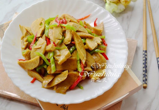 双椒炒水面筋 双椒炒水面筋