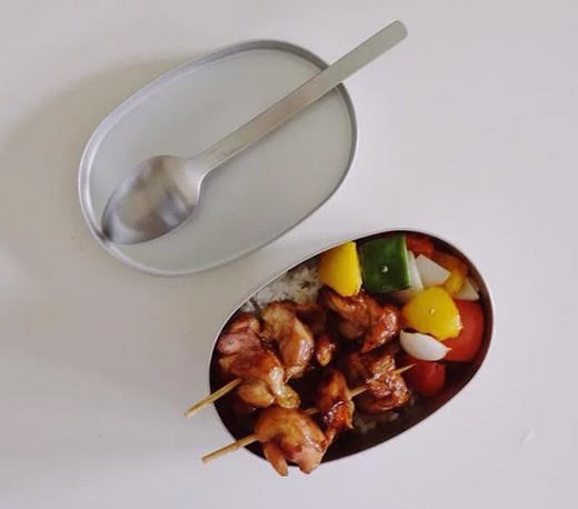 上班族便当：烤鸡肉串