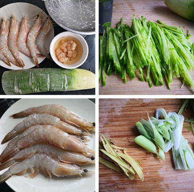 白萝卜粉丝炖虾