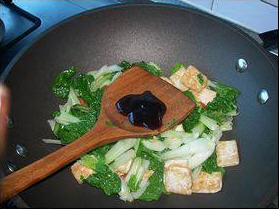 黄心菜烧豆腐
