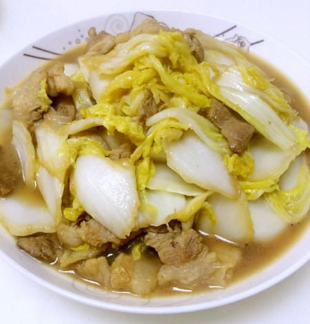 大白菜炒五花肉 大白菜炒五花肉