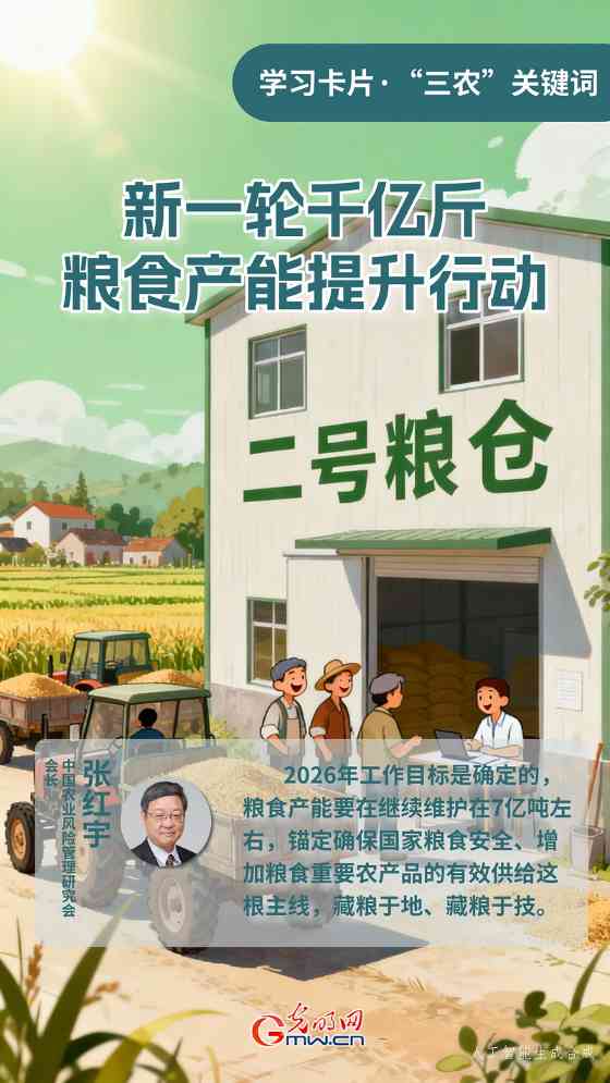 学习卡片·“三农”关键词丨新一轮千亿斤粮食产能提升行动