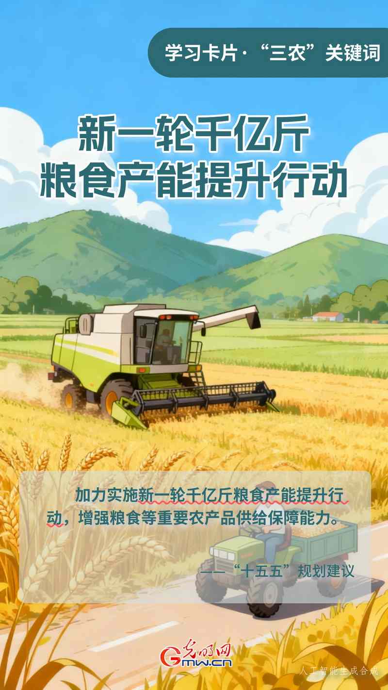 学习卡片·“三农”关键词丨新一轮千亿斤粮食产能提升行动