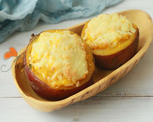 芝士焗红薯空气炸锅做法，香甜拉丝简单上手