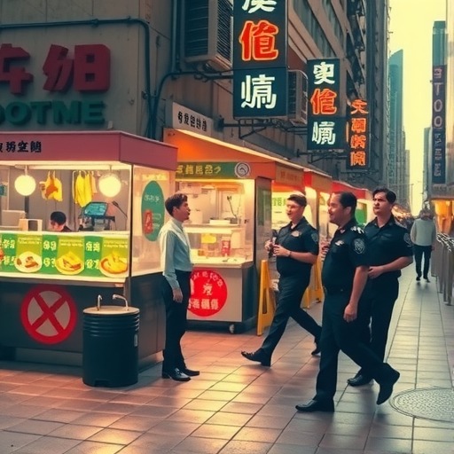 香港食环署打击非法出售熟食的无牌小贩