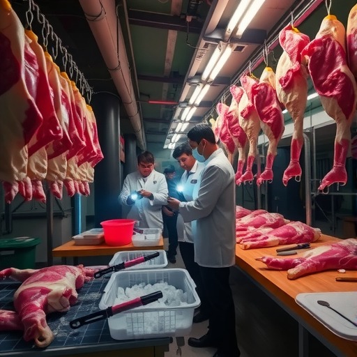 武夷山市凌晨突查“白条肉” 守护百姓节前肉品安全