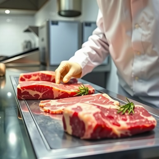一看二查三抽检 严筑自助餐厅“牛羊肉”安全防线