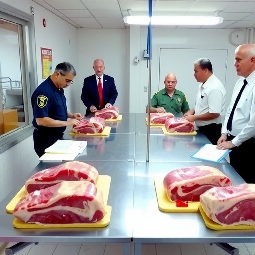 赤峰右旗市场监管局联合多部门开展节前肉类市场食品安全专项检查