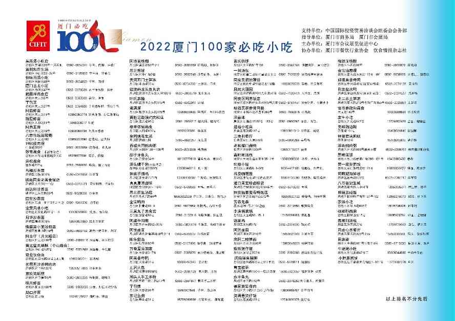 厦门美食新榜单出炉,餐饮品牌全球推广助力行业复苏-哉互尼烹饪网 厦门美食新榜单出炉,餐饮品牌全球推广助力行业复苏-哉互尼烹饪网
