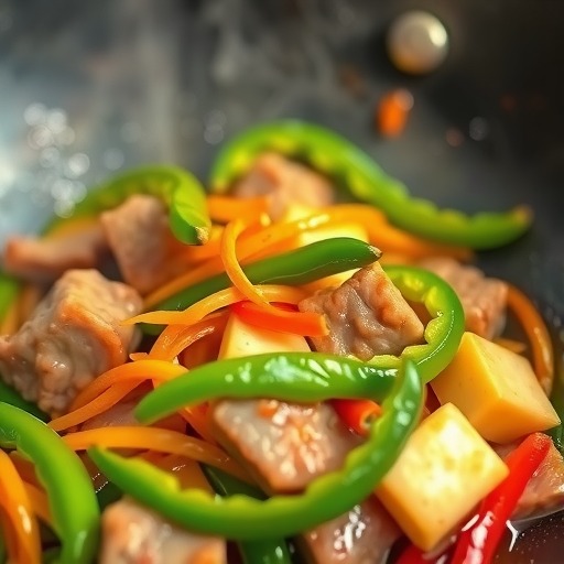 肉丝青椒炒腐竹 肉丝青椒炒腐竹