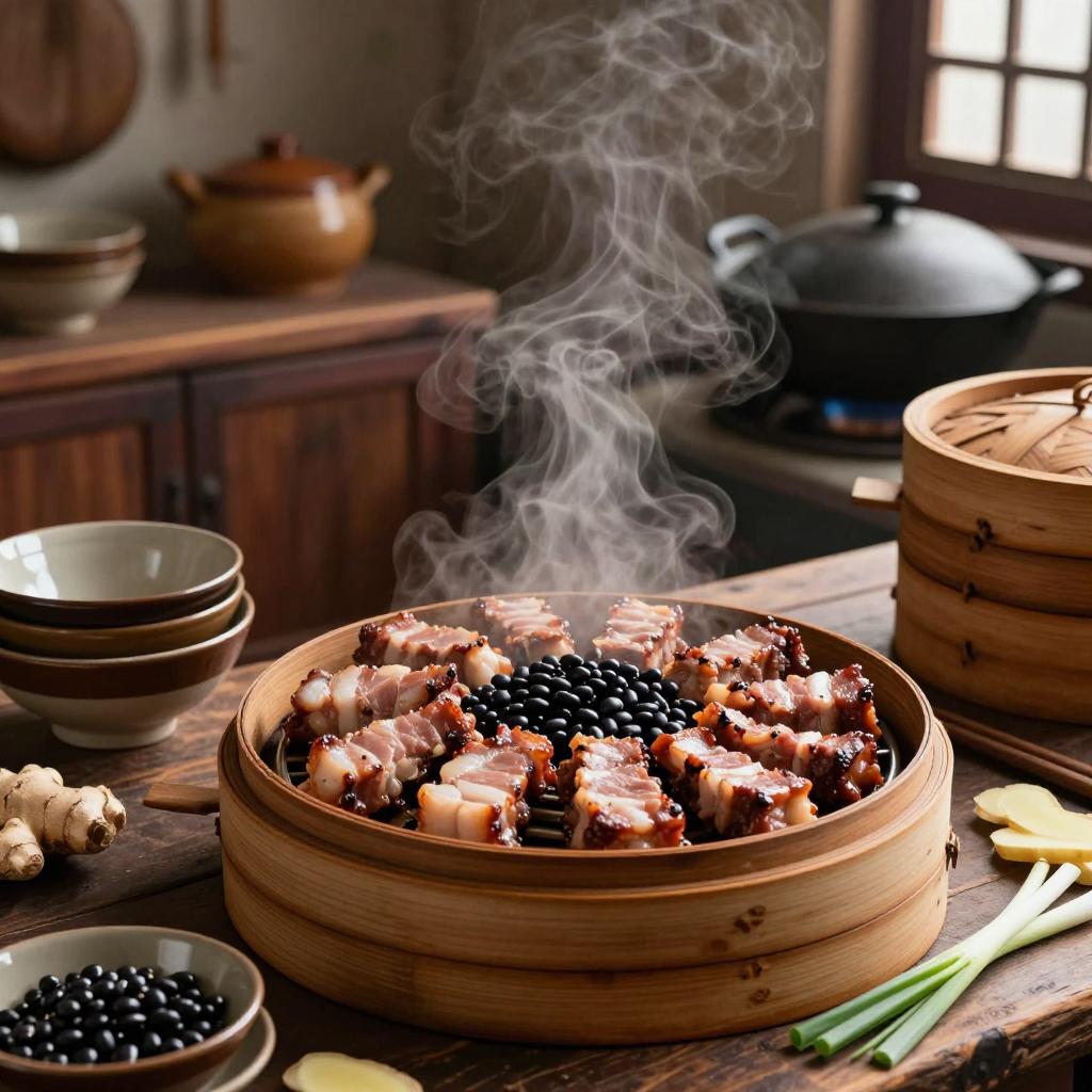 豆豉蒸排骨家常做法 电蒸箱轻松制作-哉互尼烹饪网