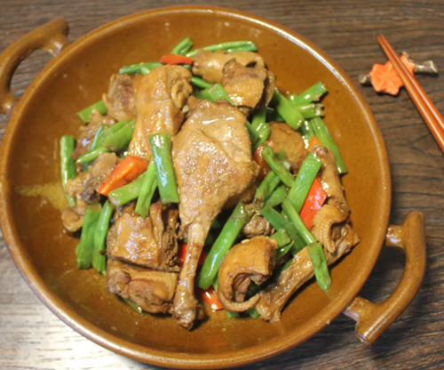 四季豆烧鸭子家常做法1 四季豆烧鸭子家常做法1
