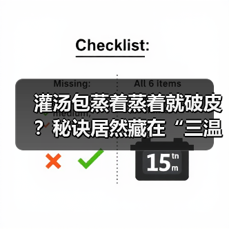 灌汤包蒸着蒸着就破皮?秘诀居然藏在“三温三控”里!(图3) 灌汤包蒸着蒸着就破皮?秘诀居然藏在“三温三控”里!(图3)