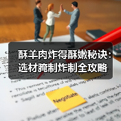 酥羊肉炸得酥嫩秘诀:选材腌制炸制全攻略(图1) 酥羊肉炸得酥嫩秘诀:选材腌制炸制全攻略(图1)