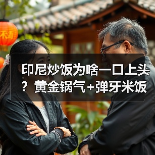 印尼炒饭为啥一口上头?黄金锅气+弹牙米饭的三重奏揭秘!(图3) 印尼炒饭为啥一口上头?黄金锅气+弹牙米饭的三重奏揭秘!(图3)